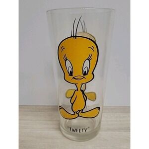 Vintage 1973 Warner Bros Looney Tunes Tweety Bird Pepsi Glass Collector Series